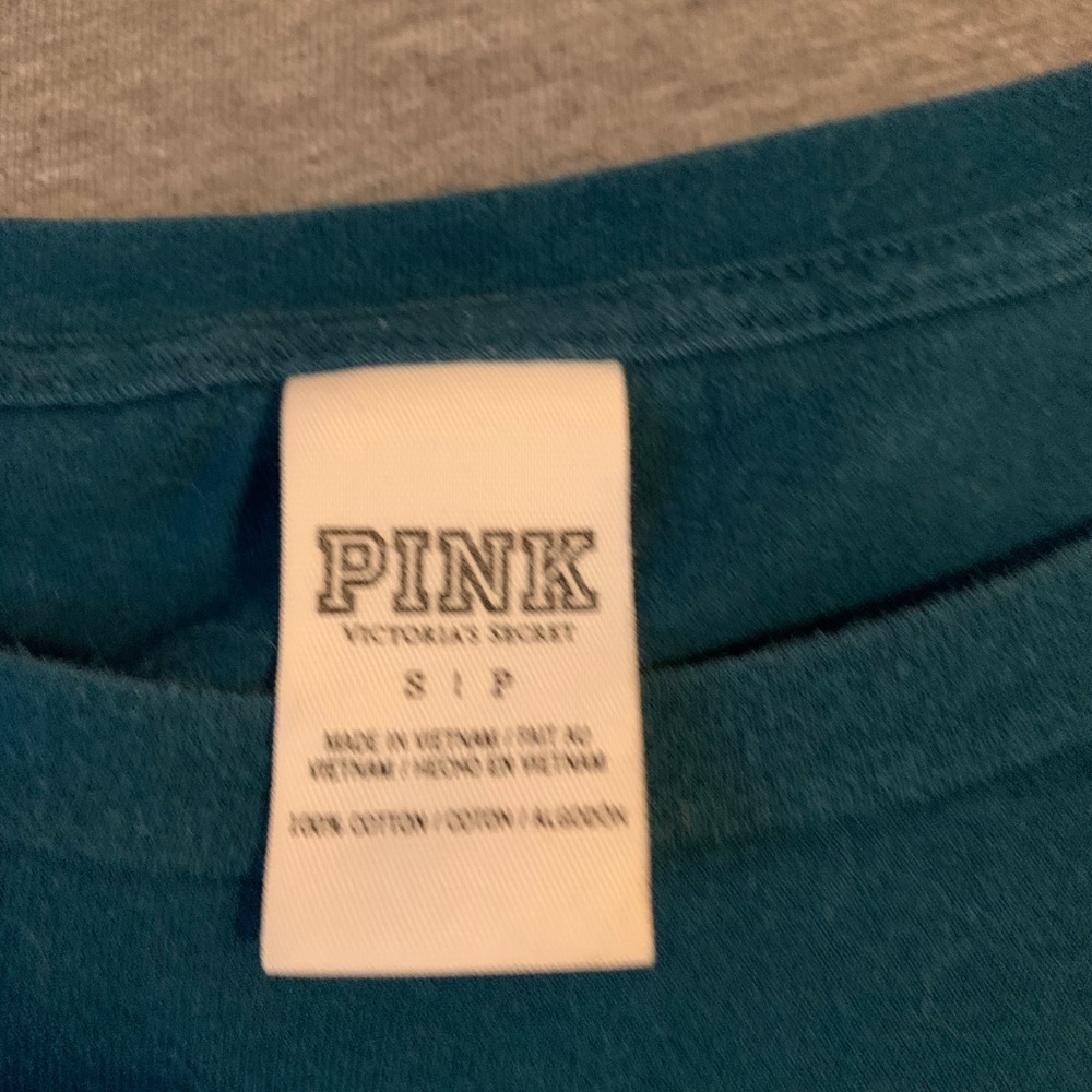 Vs pink crew neck tshirt with tie on side